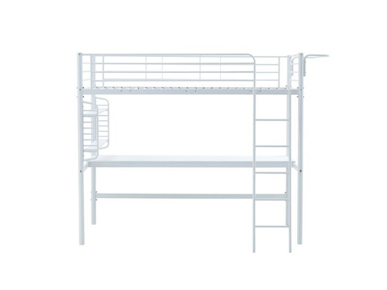 Funkcjonalne łóżko piętrowe DOLCE z biurkiem i organizerem w kolorze białym