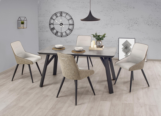 Designerski stół HALIFAX w odcieniu jasnego betonu 