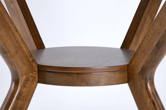 Okrągły stół RUPERT o średnicy 120 cm w orzechowym wykończeniu