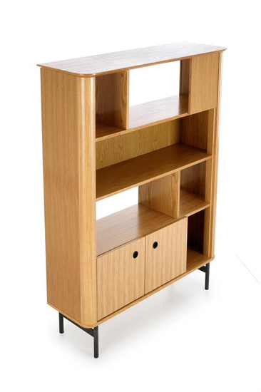 Regał SMART REG-2 dąb naturalny/czarny