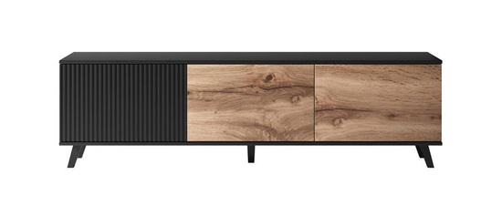 Stolik RTV RANDOM RTV-2180 cm dąb wotan/czarny