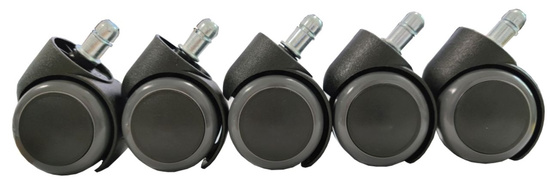 Komplet kółek gumowanych AX – 5 sztuk, szare