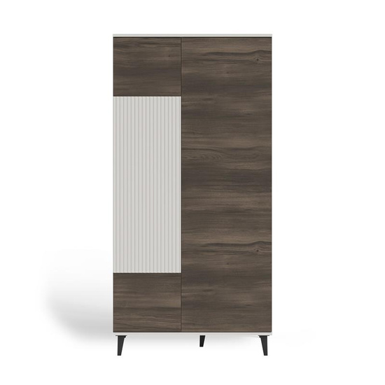 Szafa RANDOM 2 S-1 w kolorze kaszmir / orzech / czarny