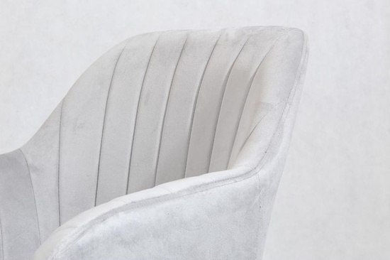 Fotel kubełkowy do biurka FABIO szary/złoty