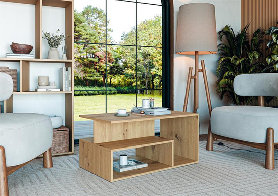 Nowoczesny stolik kawowy IVA w kolorze dąb artisan