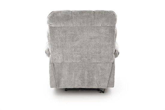 Fotel wypoczynkowy AMORE w popielatym kolorze z funkcją elektrycznego rozkładania