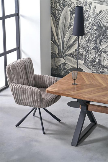 Krzesło z obrotowym siedziskiem K572 w popielatym kolorze