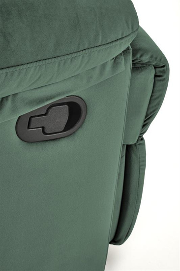 Nowoczesny fotel wypoczynkowy DRAGER w kolorze ciemnej zieleni