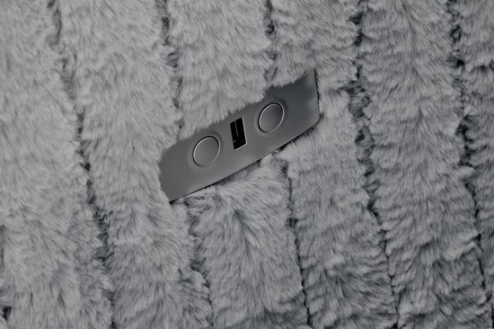 Elektryczny fotel wypoczynkowy PEGAS w kolorze popielatym z funkcją relaks