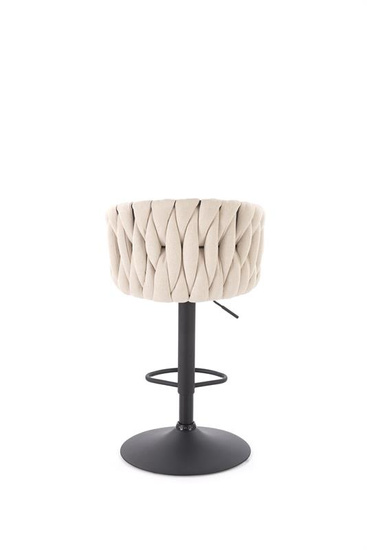 Elegancki hoker H125 w kolorze beżowym z czarnymi nogami