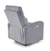Fotel wypoczynkowy CARINIO popielaty elektryczny z funkcją masażu