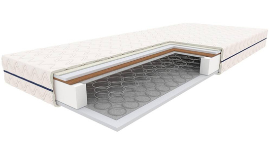 Wysokiej jakości sprężynowy materac średnio twardy POLARIS 90x200 cm