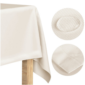 Plamoodporny klasyczny obrus ELEGANT jasny beż 120x260