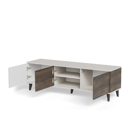 Stolik RTV RANDOM 2 RTV-1 w kolorystyce kaszmir, orzech i czarny