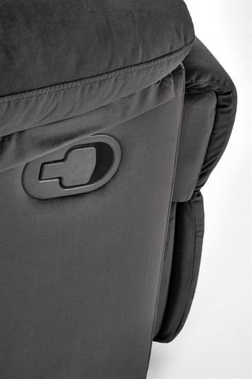 Fotel wypoczynkowy DRAGER w eleganckim czarnym kolorze