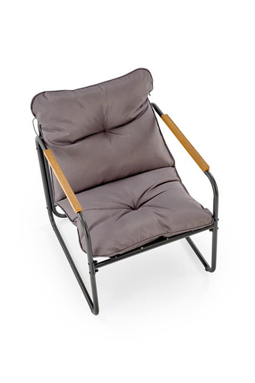 Nowoczesny zestaw ogrodowy HUDSON w kolorze popielaty/brązowy