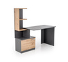 Biurko MISO w kolorze grafitowym z akcentami dębu artisan