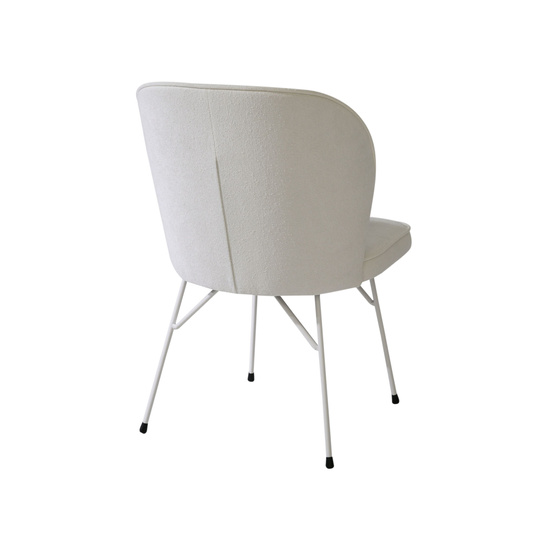 Eleganckie krzesło NANDO Spider White na białym stelażu