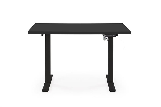Biurko z regulacją wysokości B54 w czarnym kolorze na czarnym stelażu 120 cm