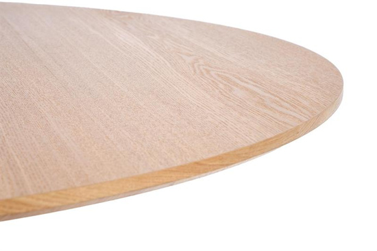 Stół rozkładany ACORD naturalny z czarnymi nogami 120-200 cm