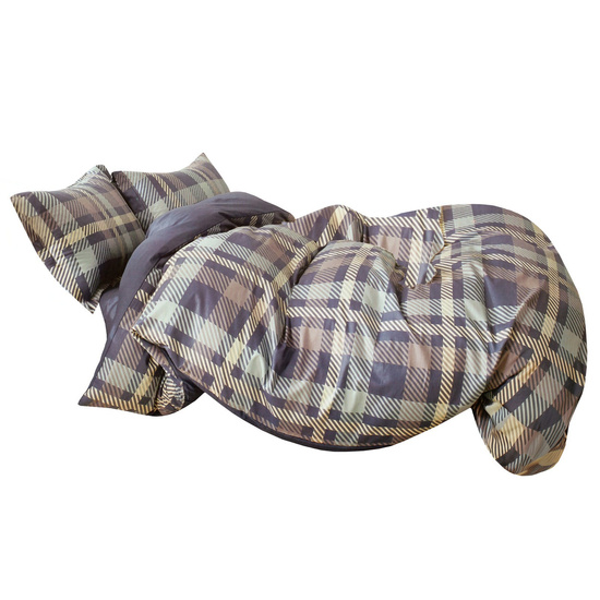 Pościel w kratkę 160 x 200 3cz Satyna Bawełniana nr A1811