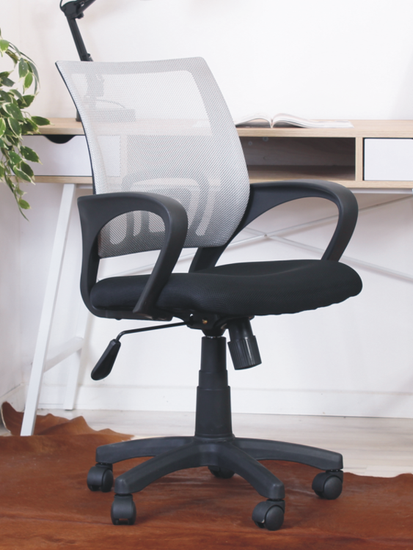 Młodzieżowy fotel biurowy BINGO w tkaninie SZARY