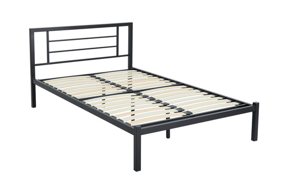 Łóżko metalowe LUMINA 120 w czarnym kolorze 120x200 cm 