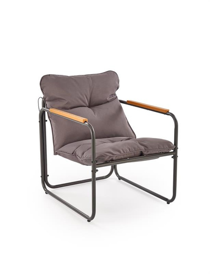 Nowoczesny zestaw ogrodowy HUDSON w kolorze popielaty/brązowy