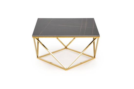Designerska ława FELICIA na złotym stelażu