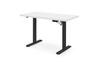 Biurko z regulacją wysokości B54 w kolorze białym na czarnym stelażu 120 cm
