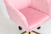 Fotel kubełkowy do biurka FABIO różowy/złoty