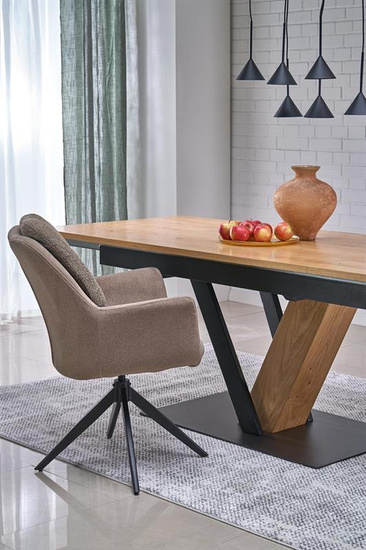 Krzesło z funkcją obracania K591 w brązowym kolorze