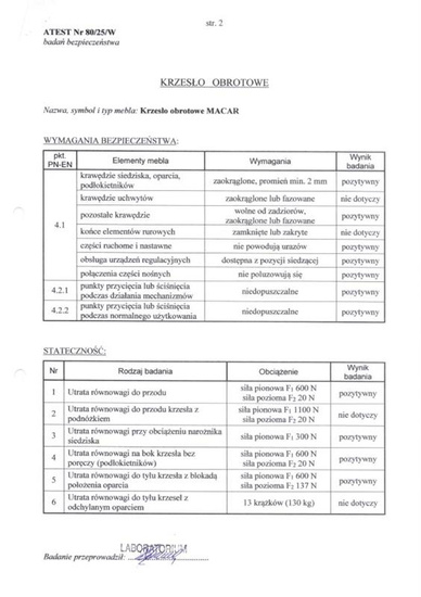 Fotel gabinetowy MACAR w czarnym kolorze