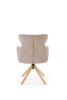 Krzesło z funkcją obracania K585 w odcieniu ciemnego beżu i dębu naturalnego 