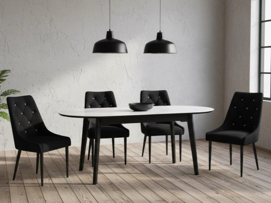 Tapicerowane krzesło MAXIMA PIK przeszyte geometrycznymi pikowaniami