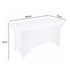 Pokrowiec 180 x 76 Na Stół Bankiet Catering Ben Biały
