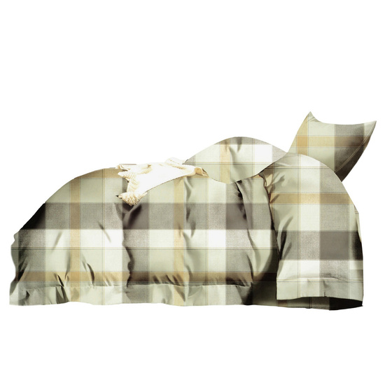 Pościel w kratkę 160 x 200 3cz Satyna Bawełniana nr A1806