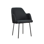 Stylowe krzesło CAPRIO original black z ergonomicznymi podłokietnikami
