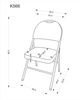 Krzesło składane K566 w kolorze czarno-popielatym 