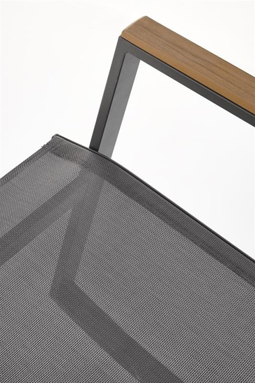 Nowoczesne krzesło ogrodowe ZLATAN w kolorze ciemny popiel / jasny popiel