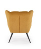 Fotel wypoczynkowy BYRON w kolorze musztardowym 