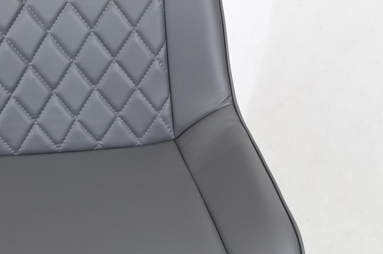 Tapicerowane krzesło do jadalni DORA | szara ekoskóra