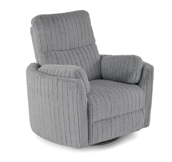 Elektryczny fotel wypoczynkowy PEGAS w kolorze popielatym z funkcją relaks