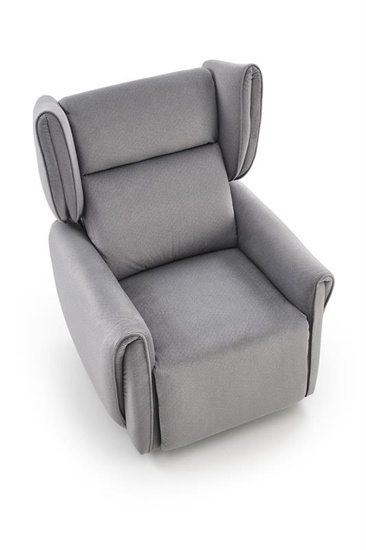 Rozkładany fotel wypoczynkowy GELATO w kolorze popielatym