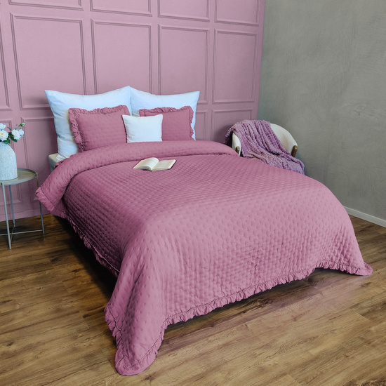 Narzuta 70 x 160 Pikowana Z Falbaną Celia 06