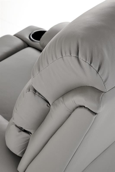 Rozkładany fotel wypoczynkowy PERUS w kolorze popielatym