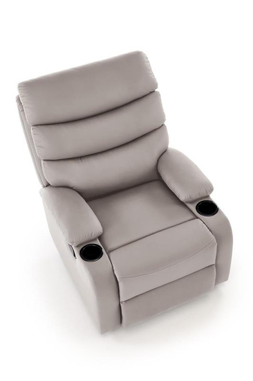 Rozkładany fotel wypoczynkowy PERUS w beżowym kolorze