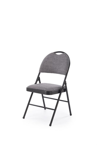 Krzesło składane K566 w kolorze czarno-popielatym 