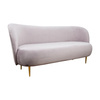Nowoczesna sofa na złotych nóżkach trzyosobowa IKARO III ze złotymi nogami