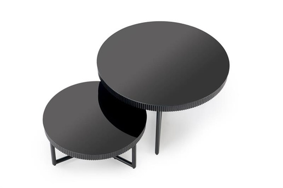 Ława COSMO czarna okrągła fi80 cm